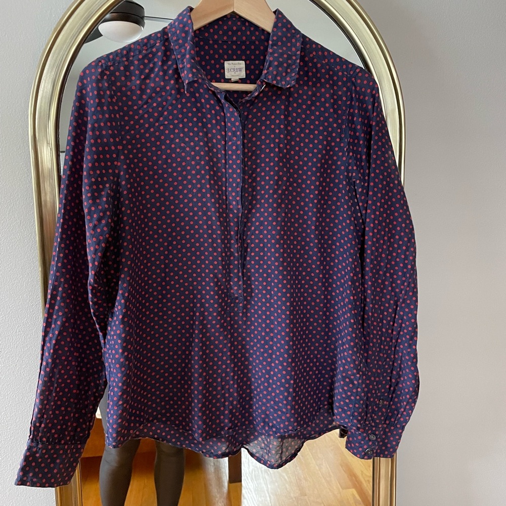 J.Crew silk/cotton popover